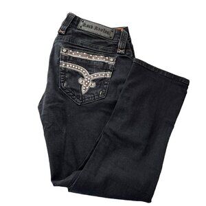 Rock Revival Sherry Black Cropped Jeans Women's Size 28